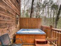 Relaxing hot tub on the back deck